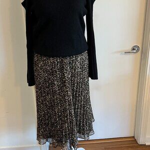 DKNY cheetah print pleated skirt!